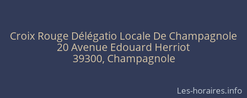 Croix Rouge Délégatio Locale De Champagnole