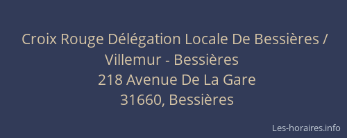 Croix Rouge Délégation Locale De Bessières / Villemur - Bessières