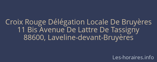 Croix Rouge Délégation Locale De Bruyères