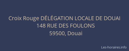 Croix Rouge DÉLÉGATION LOCALE DE DOUAI