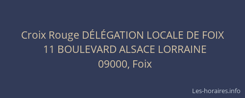 Croix Rouge DÉLÉGATION LOCALE DE FOIX