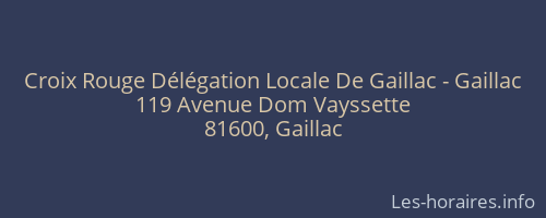 Croix Rouge Délégation Locale De Gaillac - Gaillac