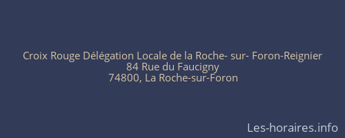 Croix Rouge Délégation Locale de la Roche- sur- Foron-Reignier