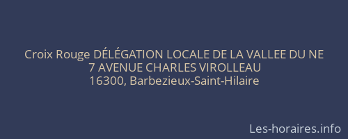 Croix Rouge DÉLÉGATION LOCALE DE LA VALLEE DU NE