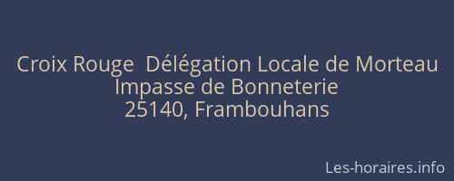 Croix Rouge  Délégation Locale de Morteau