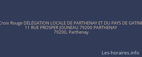 Croix Rouge DÉLÉGATION LOCALE DE PARTHENAY ET DU PAYS DE GATINE