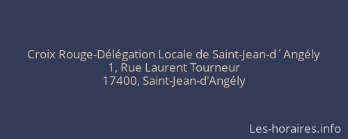 Croix Rouge-Délégation Locale de Saint-Jean-d´Angély