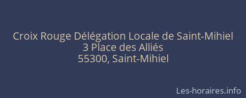 Croix Rouge Délégation Locale de Saint-Mihiel