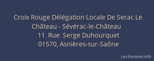 Croix Rouge Délégation Locale De Serac Le Château - Sévérac-le-Château