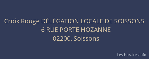 Croix Rouge DÉLÉGATION LOCALE DE SOISSONS