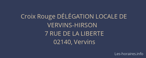 Croix Rouge DÉLÉGATION LOCALE DE VERVINS-HIRSON