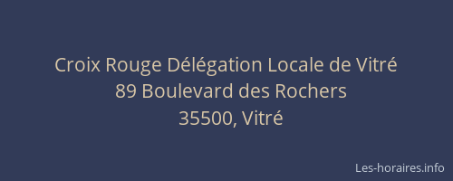 Croix Rouge Délégation Locale de Vitré