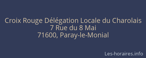 Croix Rouge Délégation Locale du Charolais