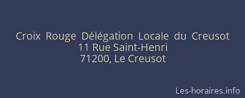 Croix  Rouge  Délégation  Locale  du  Creusot