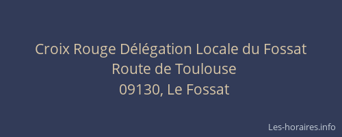 Croix Rouge Délégation Locale du Fossat