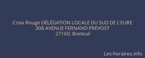 Croix Rouge DÉLÉGATION LOCALE DU SUD DE L'EURE