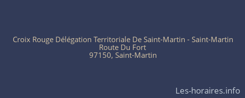 Croix Rouge Délégation Territoriale De Saint-Martin - Saint-Martin