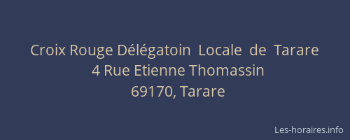 Croix Rouge Délégatoin  Locale  de  Tarare
