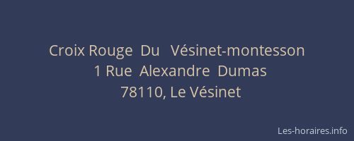 Croix Rouge  Du   V&eacute;sinet-montesson