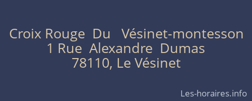 Croix Rouge  Du   Vésinet-montesson