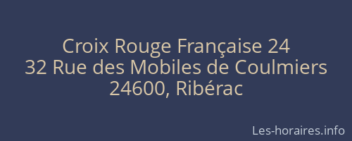 Croix Rouge Française 24