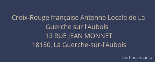 Croix-Rouge française Antenne Locale de La Guerche sur l'Aubois