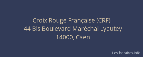 Croix Rouge Française (CRF)