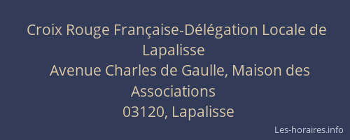 Croix Rouge Française-Délégation Locale de Lapalisse