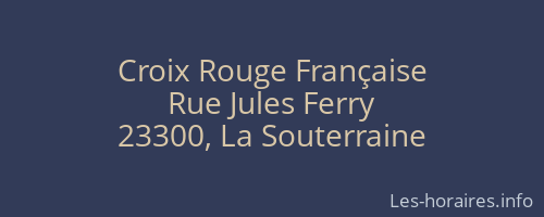 Croix Rouge Française