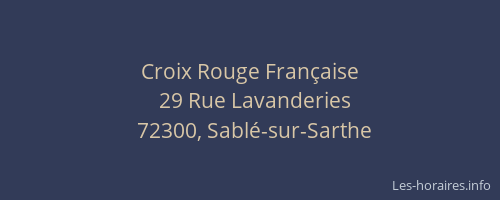 Croix Rouge Fran&ccedil;aise