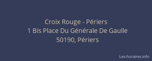 Croix Rouge - P&eacute;riers