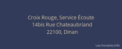 Croix Rouge, Service &Eacute;coute