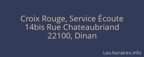Croix Rouge, Service Écoute