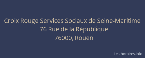 Croix Rouge Services Sociaux de Seine-Maritime