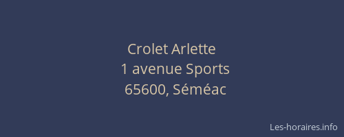 Crolet Arlette