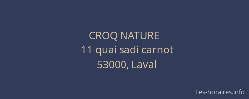 CROQ NATURE