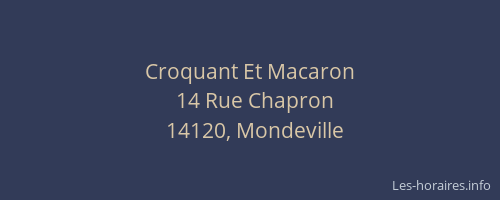 Croquant Et Macaron