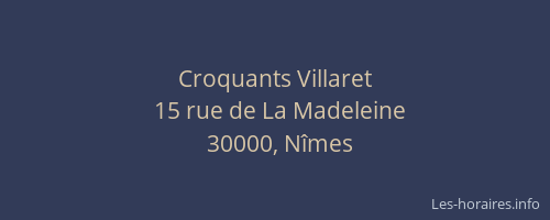 Croquants Villaret