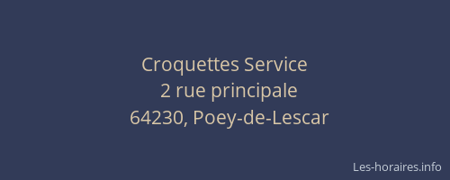 Croquettes Service