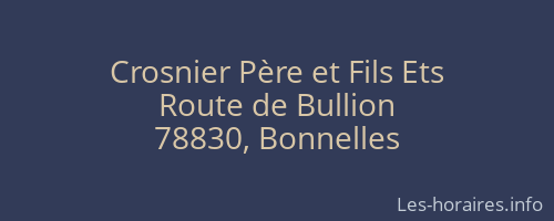 Crosnier Père et Fils Ets