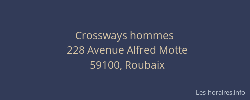 Crossways hommes