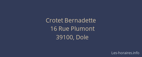 Crotet Bernadette