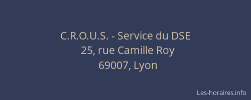 C.R.O.U.S. - Service du DSE
