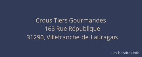 Crous-Tiers Gourmandes