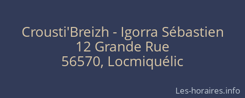 Crousti'Breizh - Igorra Sébastien