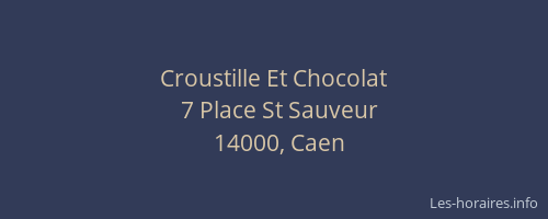 Croustille Et Chocolat