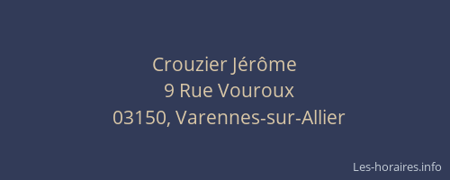Crouzier Jérôme