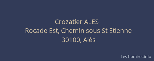 Crozatier ALES