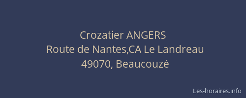 Crozatier ANGERS