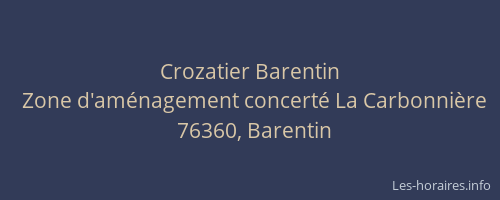 Crozatier Barentin
